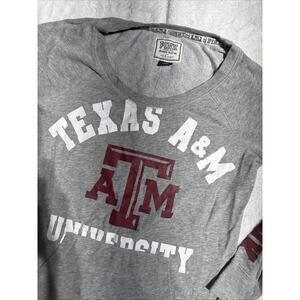 PINK Victoria's Secret Gray Texas A&M Pullover Sweatshirt with Maroon Logo
